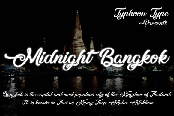 Midnight Bangkok: A Script Font That Elevates Branding