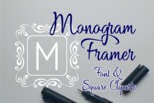 Square Monogram Framer: A Decorative Font for Instant Brand Anchors